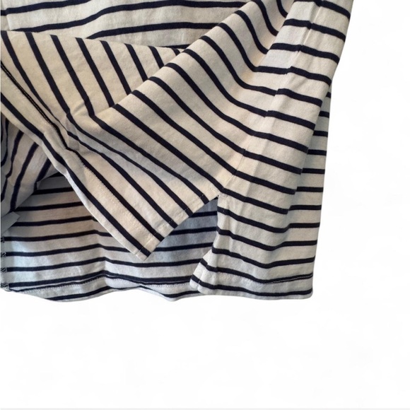 Cynthia Rowley Patriotic beaded Navy and White Striped Short Sleeve Tee small - Picture 5 of 5